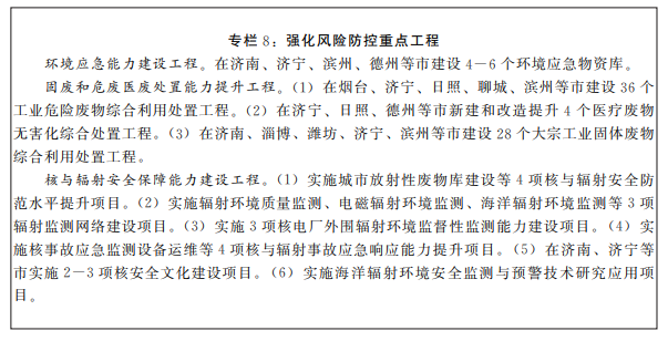 专栏８:强化风险防控重点工程